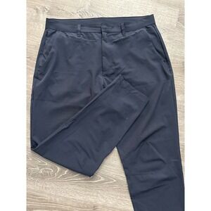 Fabletics Men's Size 35x32 Navy Polyester Zip Pockets‎ Chino The Only Pant